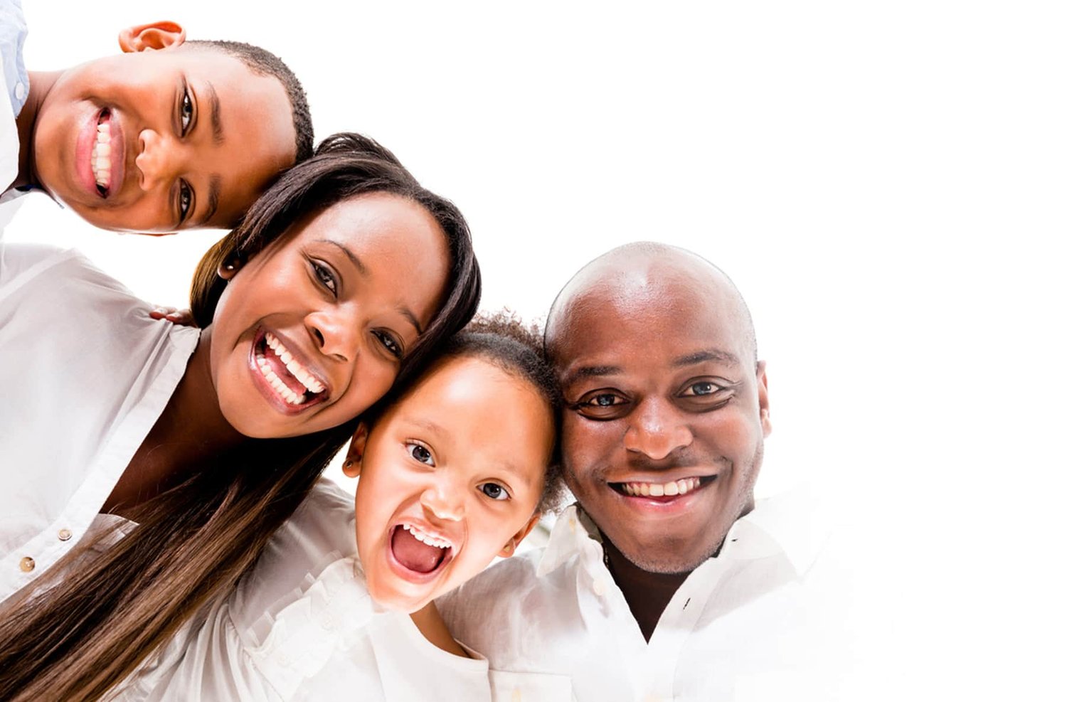 Smiling black family